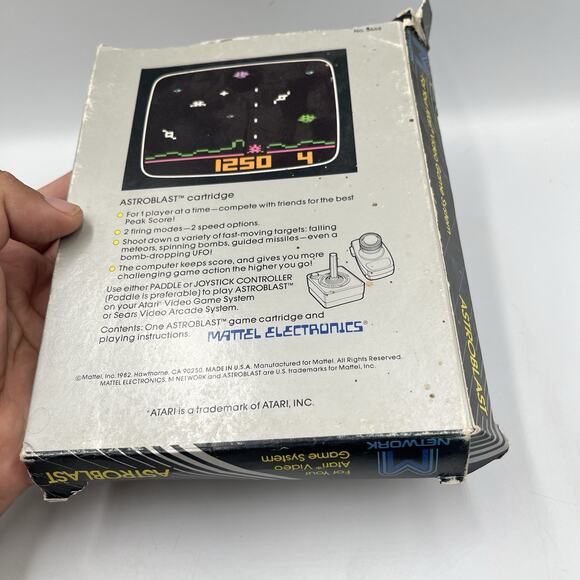 Astroblast (Atari 2600, 1982) – Complete in Box – Vintage Shooter by M Network - Picture 8 of 8